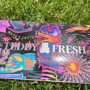 Teddy Fresh Colorful Skateboard artwork by Hila Klein
